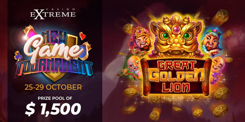 Great Golden Lion Roars In With 50 FS + $1,500 Prize Pool New Game Tournament