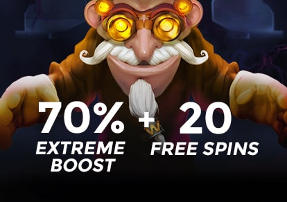 70 Extreme Boost + 20 Free Spins